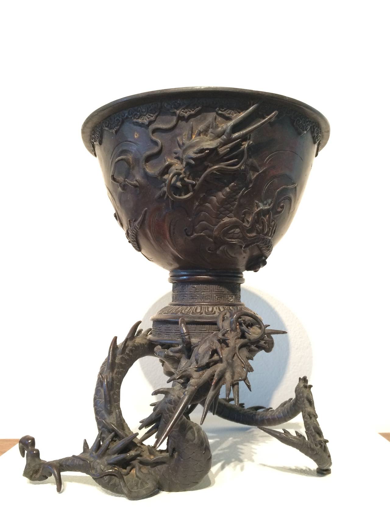 Japanese Usubata Ikebana Vase, Meiji Period For Sale at 1stdibs