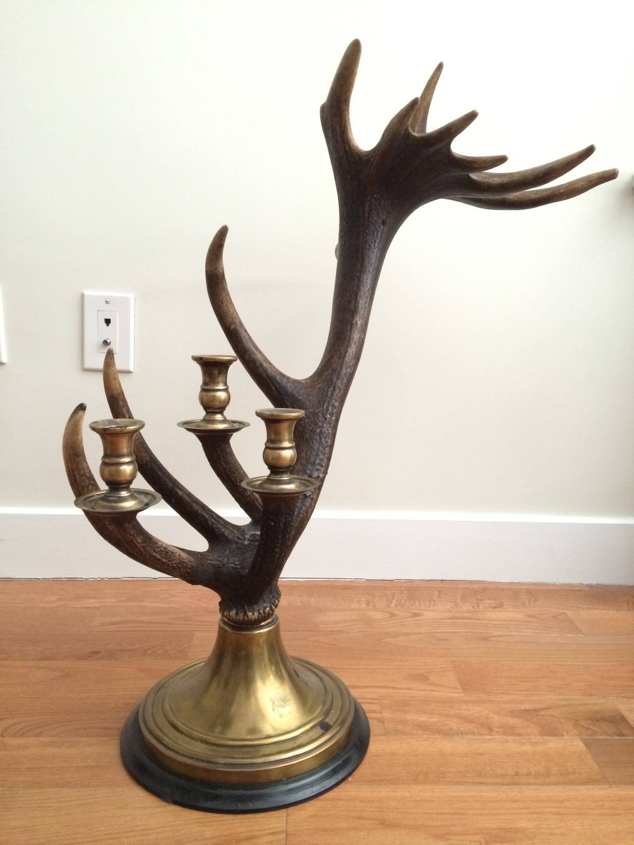 Great Britain (UK) Large Pair of Anthony Redmile Antler Candlesticks For Sale