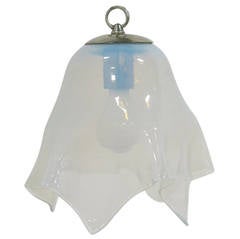Unique Opaline Glass Handkerchief Hall Light