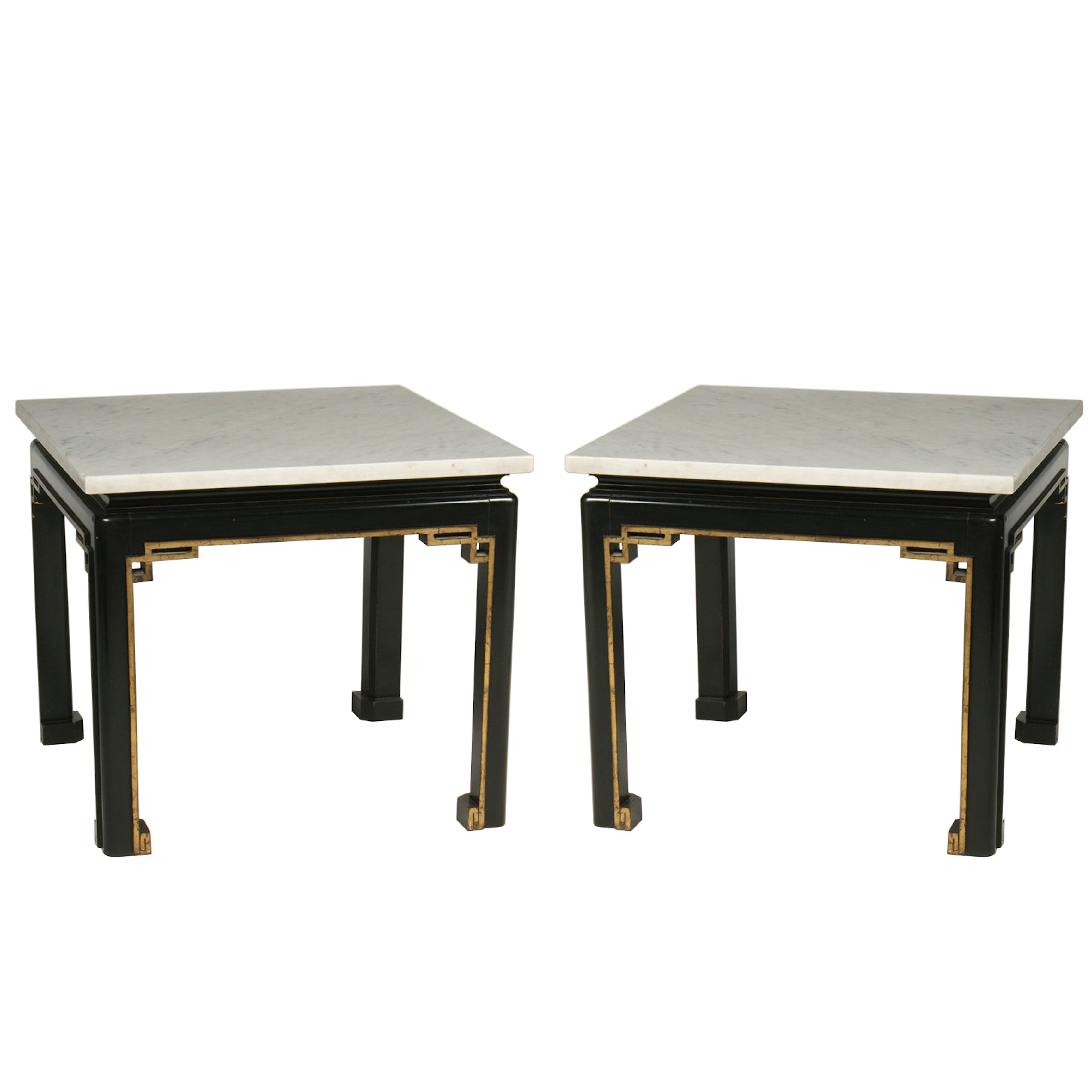 Pair of French Chinoiserie Fretwork Cocktail Tables