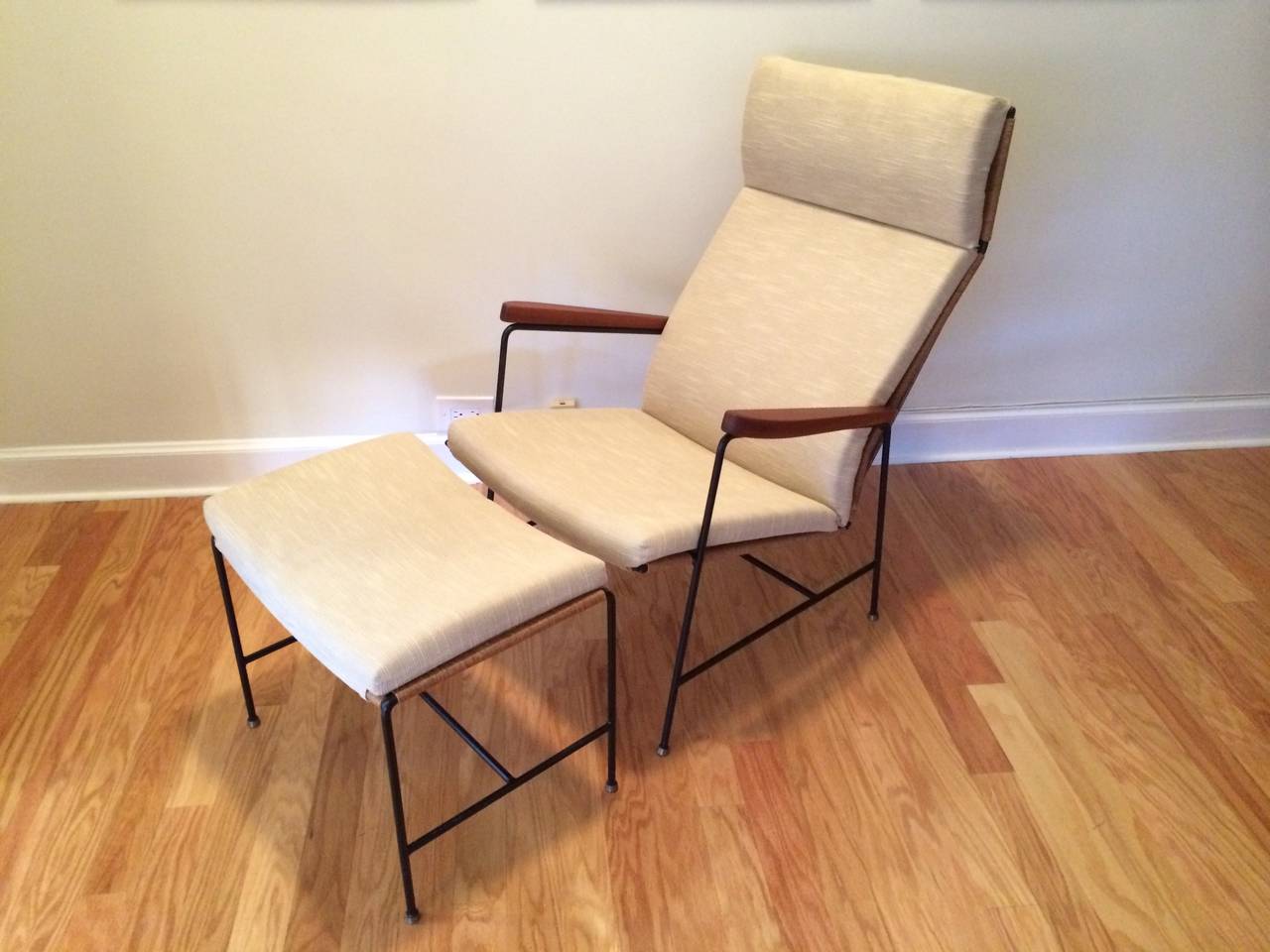 Rare Lounge Chair and Ottoman Designed by Arden Riddle, 1960s at 1stDibs