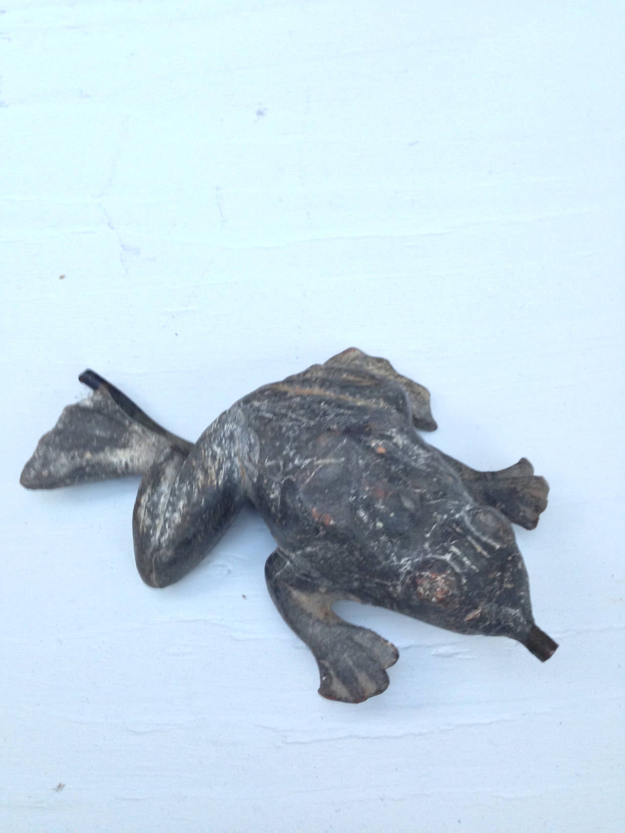 Central American Early 20th Century Lead Fountain Frog