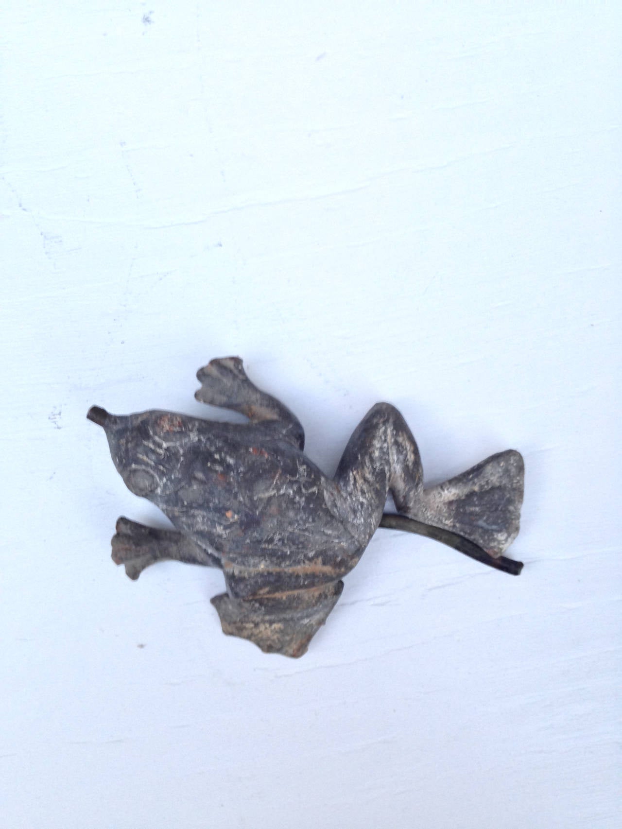 Early 20th Century Lead Fountain Frog In Good Condition In Southampton, NY