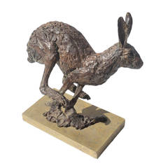 Used Bronze Sculpture of a Hare by Hamish Mackie: