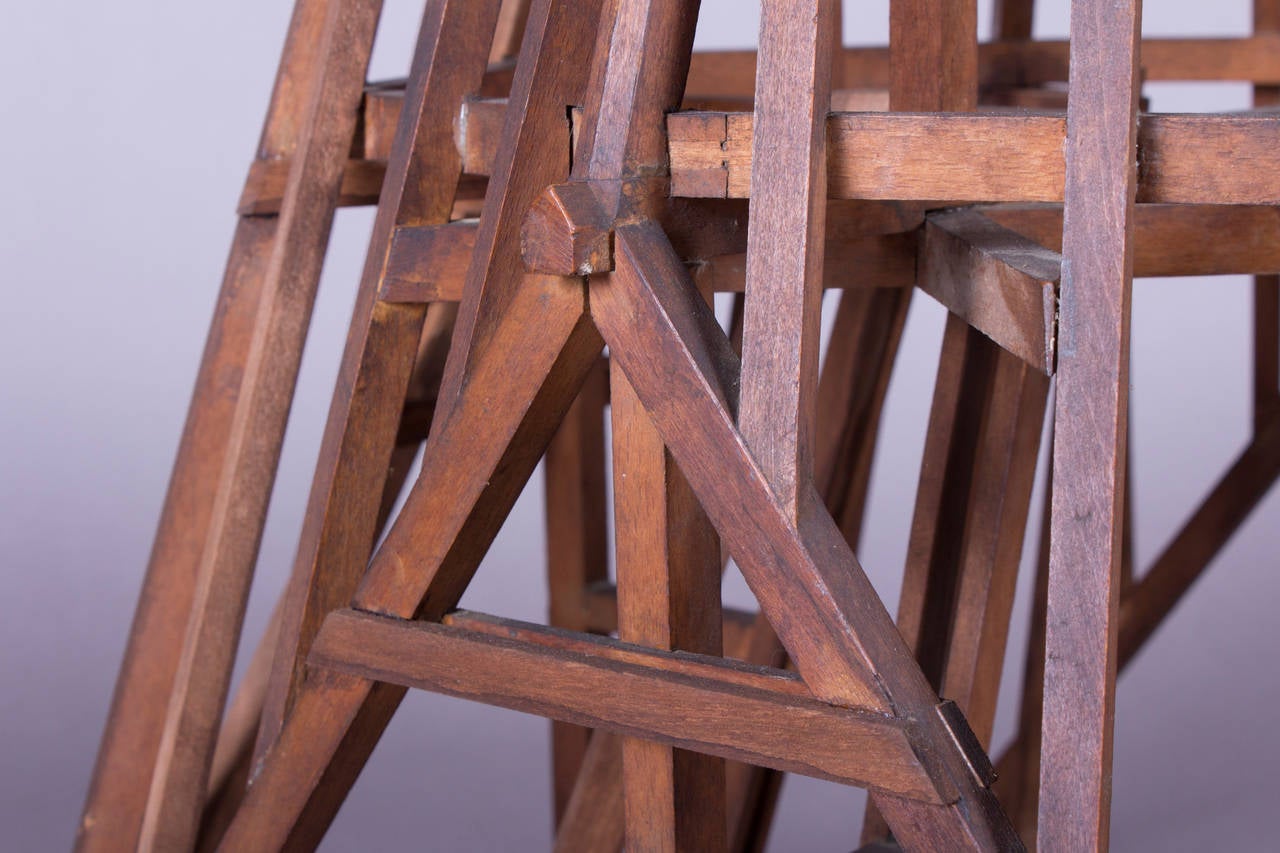 German 19th Century Didactical Architecture Model of a Roof Truss For Sale