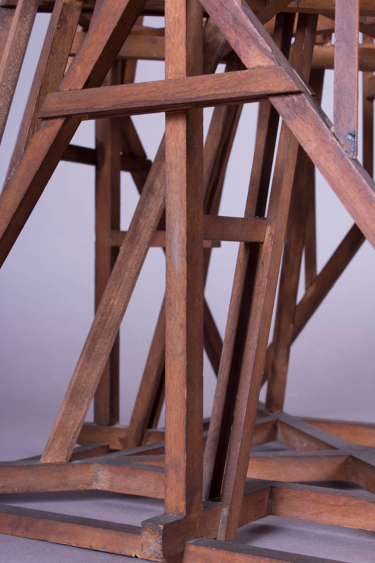 Joinery 19th Century Didactical Architecture Model of a Roof Truss For Sale