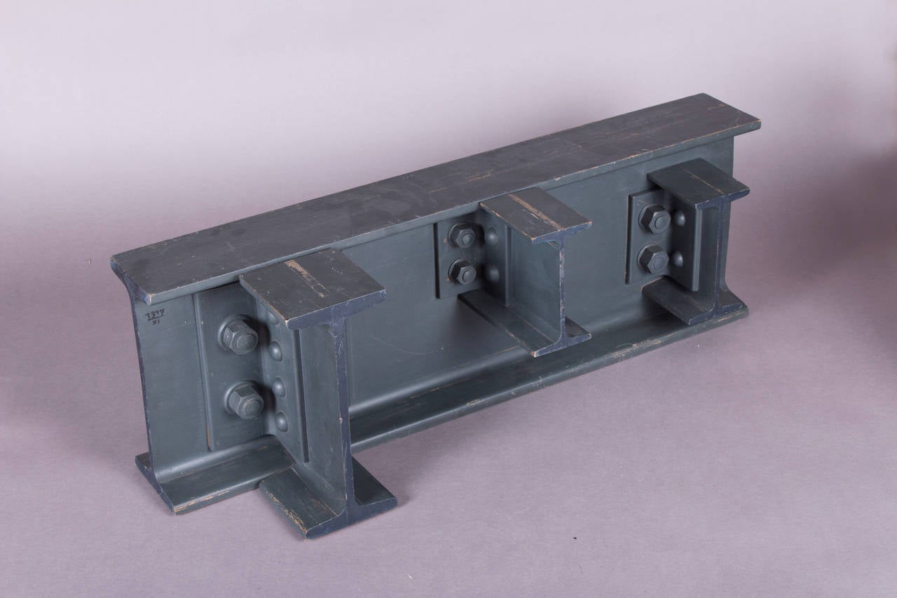 Large 19th Century Didactical Architecture Model of Riveted Iron Connections In Excellent Condition For Sale In Vienna, Vienna