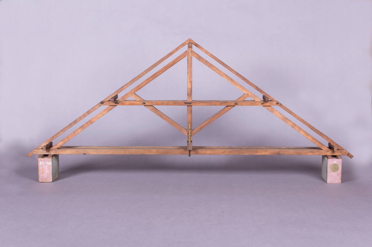 19th Century Didactical Architecture Model of a Wooden Attic Section For Sale 2