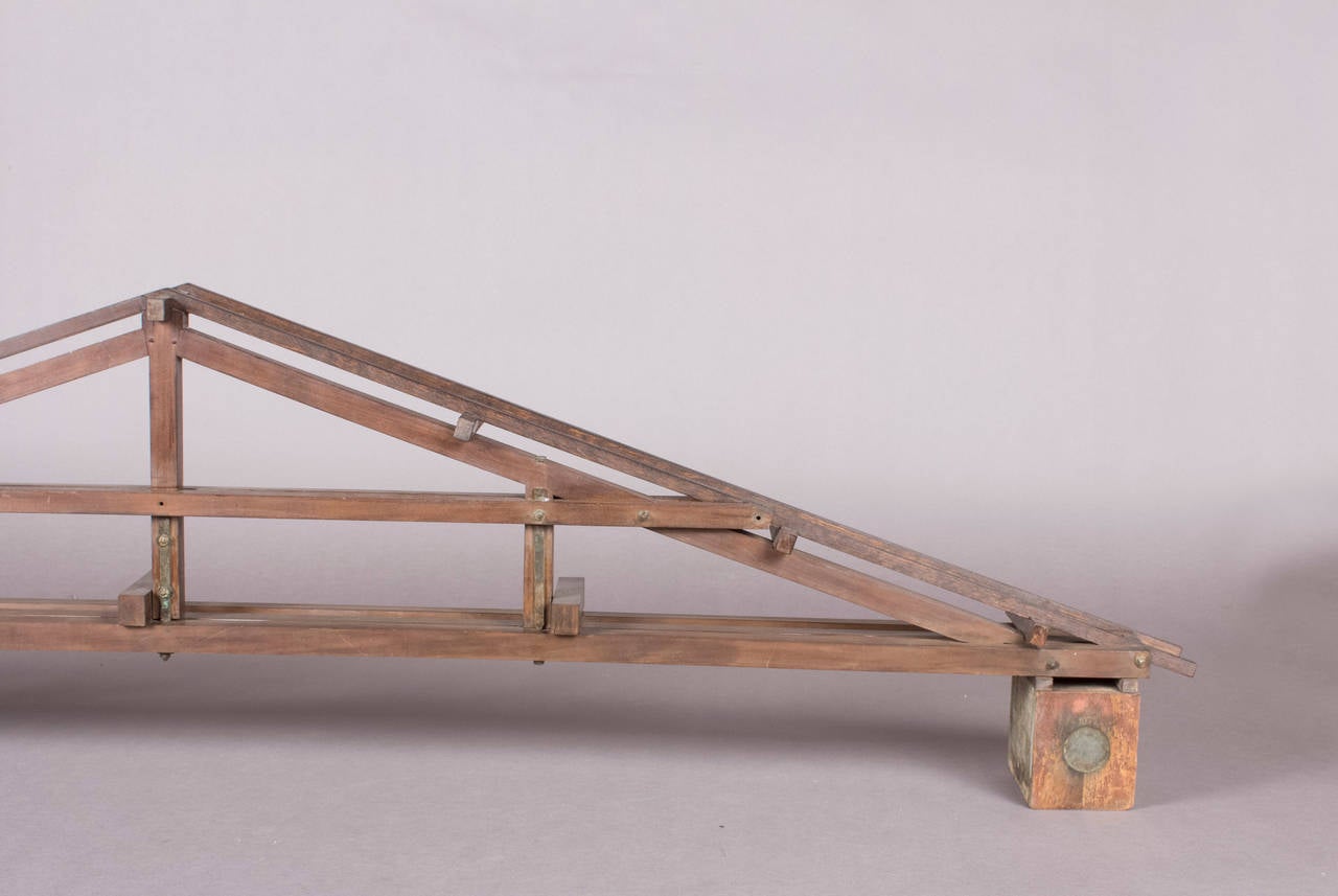 German 19th Century Didactical Architecture Model of a Wooden Attic Section For Sale