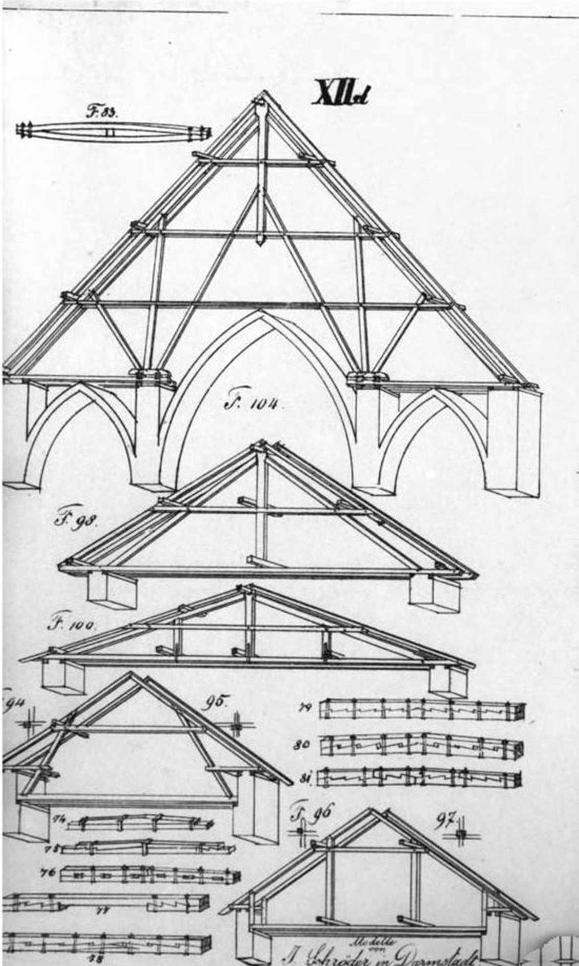 19th Century Didactical Architecture Model of a Wooden Attic Section For Sale 2