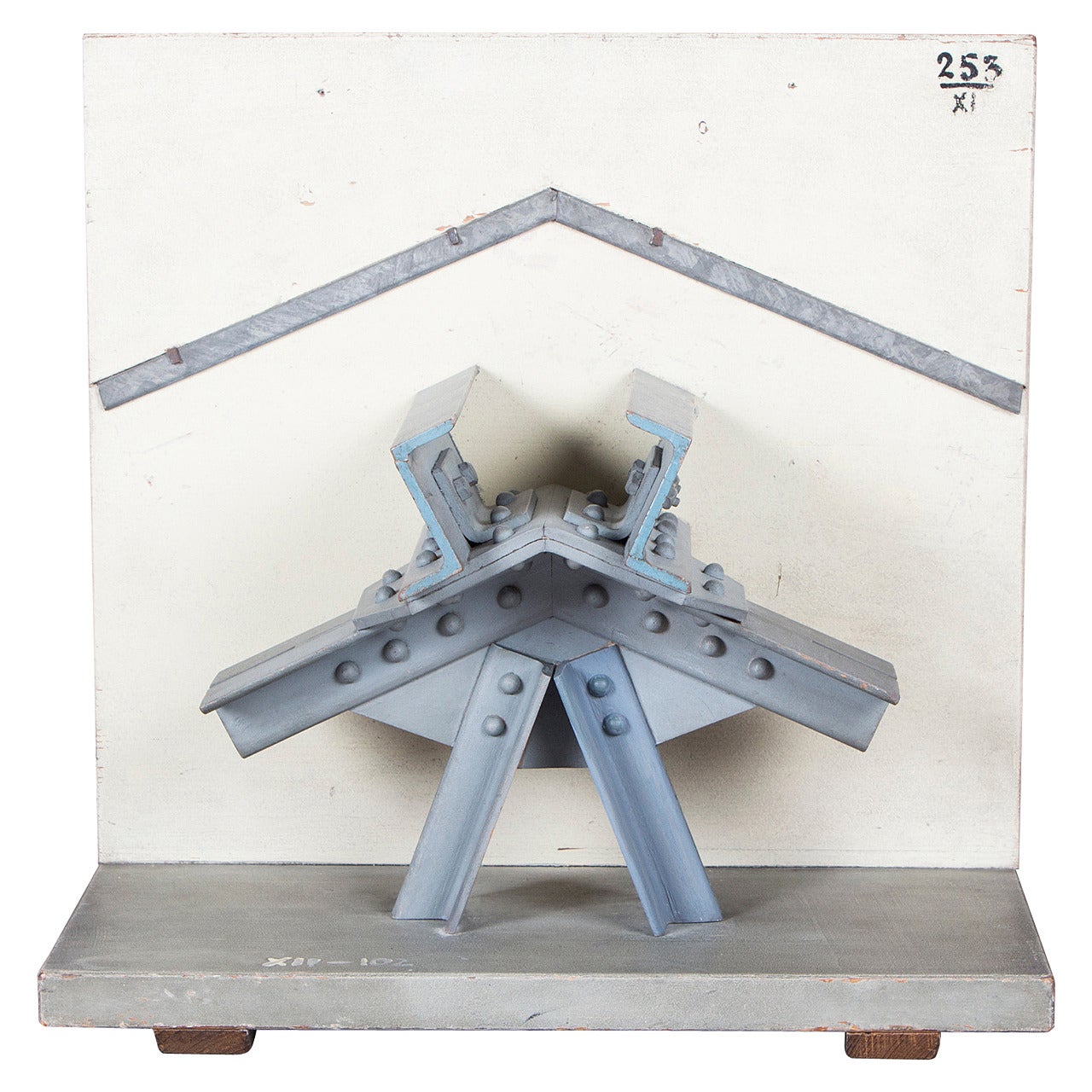 Large 19th Century Didactical Architecture Model of a Steel Roof Construction For Sale