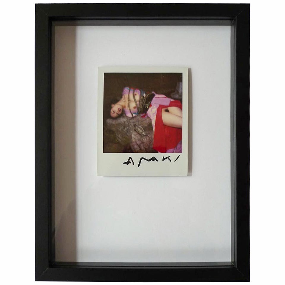 Beautiful Nobuyoshi Araki Bondage Polaroid with Dinosaur