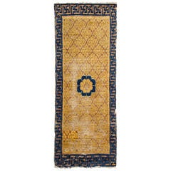 Antique and Rare Chinese Ninghsia (Ningxia) Kansu Area Rug, circa 1800