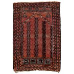Early 20th Century Antique Baluch Prayer Rug