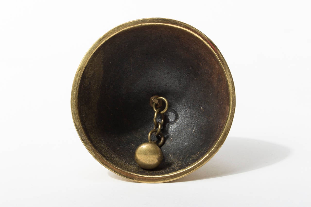 Mid-20th Century Heavy Midcentury Brass Bell by Carl Auböck