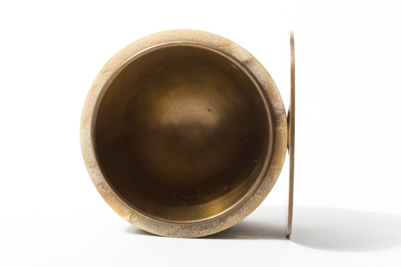 Collector's Auböck Horn and Brass Tobacco Pot 1