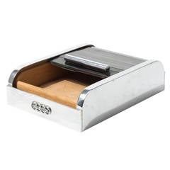 Merchandise Nickel Plated Roll-Top Cigarette Dispenser by Carl Auböck