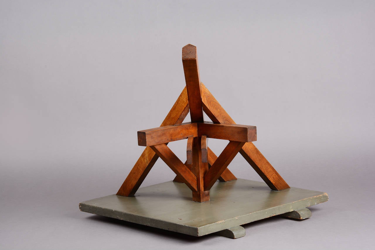 German Didactical Architecture Model of Attic Construction by Gustav Lahm, circa 1900 For Sale