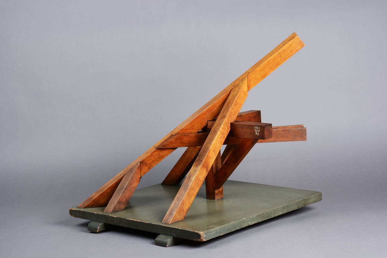 Joinery Didactical Architecture Model of Attic Construction by Gustav Lahm, circa 1900 For Sale