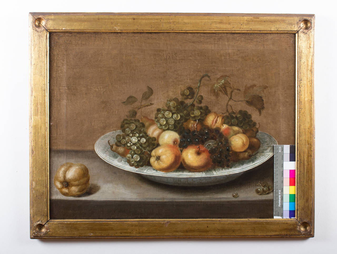 Baroque Johannes Bouman, fruit still life in a bowl, ca 1640 For Sale