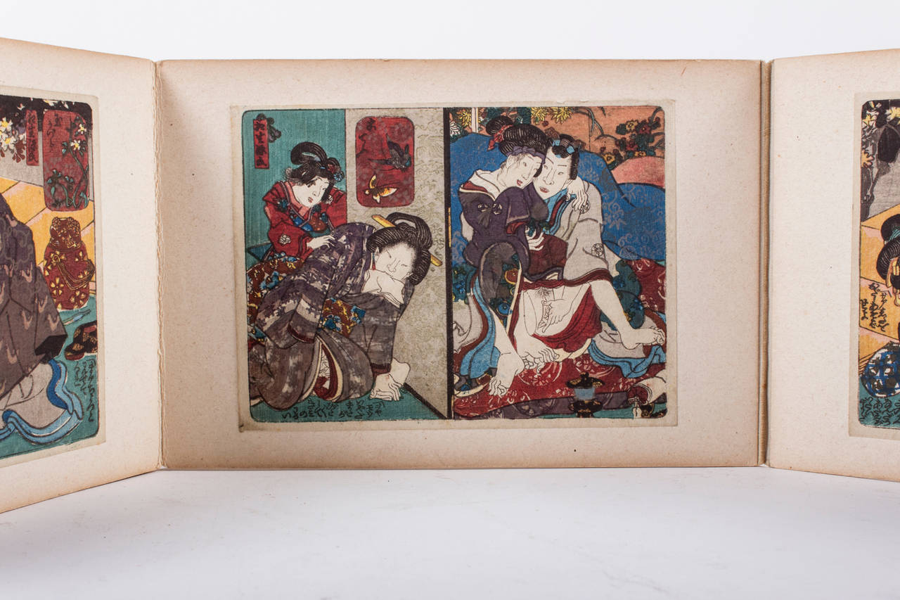 Utagawa Kunisada Attributed Shunga Life of Prince Genji, Early 19th Century 3