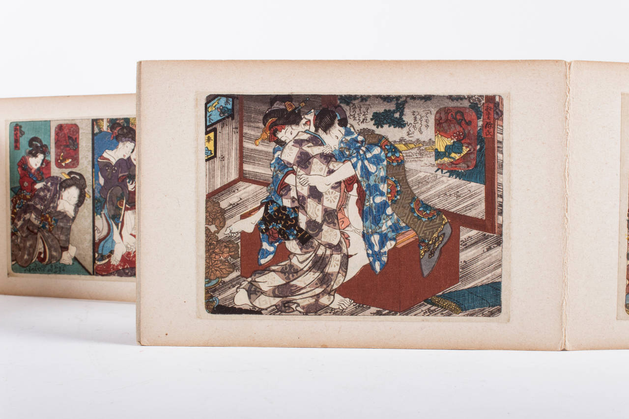 Utagawa Kunisada Attributed Shunga Life of Prince Genji, Early 19th Century 5