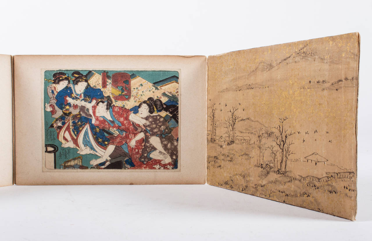 Utagawa Kunisada Attributed Shunga Life of Prince Genji, Early 19th Century 6
