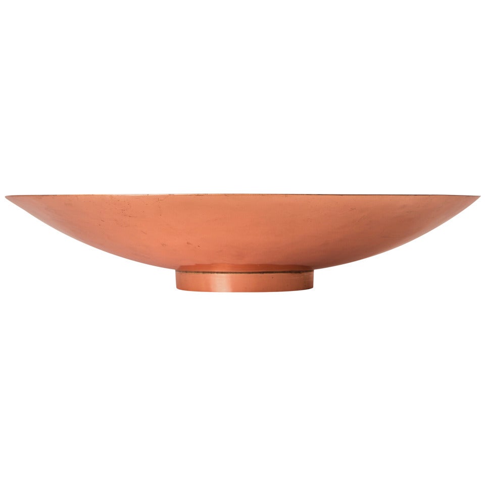 Midcentury Enameled Copper Bowl by Steinböck For Sale