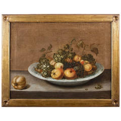 Johannes Bouman, fruit still life in a bowl, ca 1640