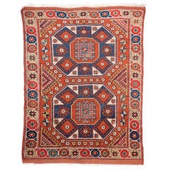 Mid-19th Century Archaic Anatolian Turkish Bergama Rug