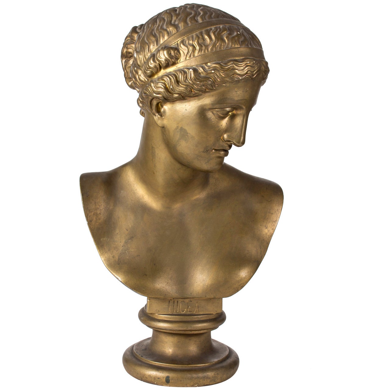 A large c. 1900 plaster bust of Hygieia For Sale