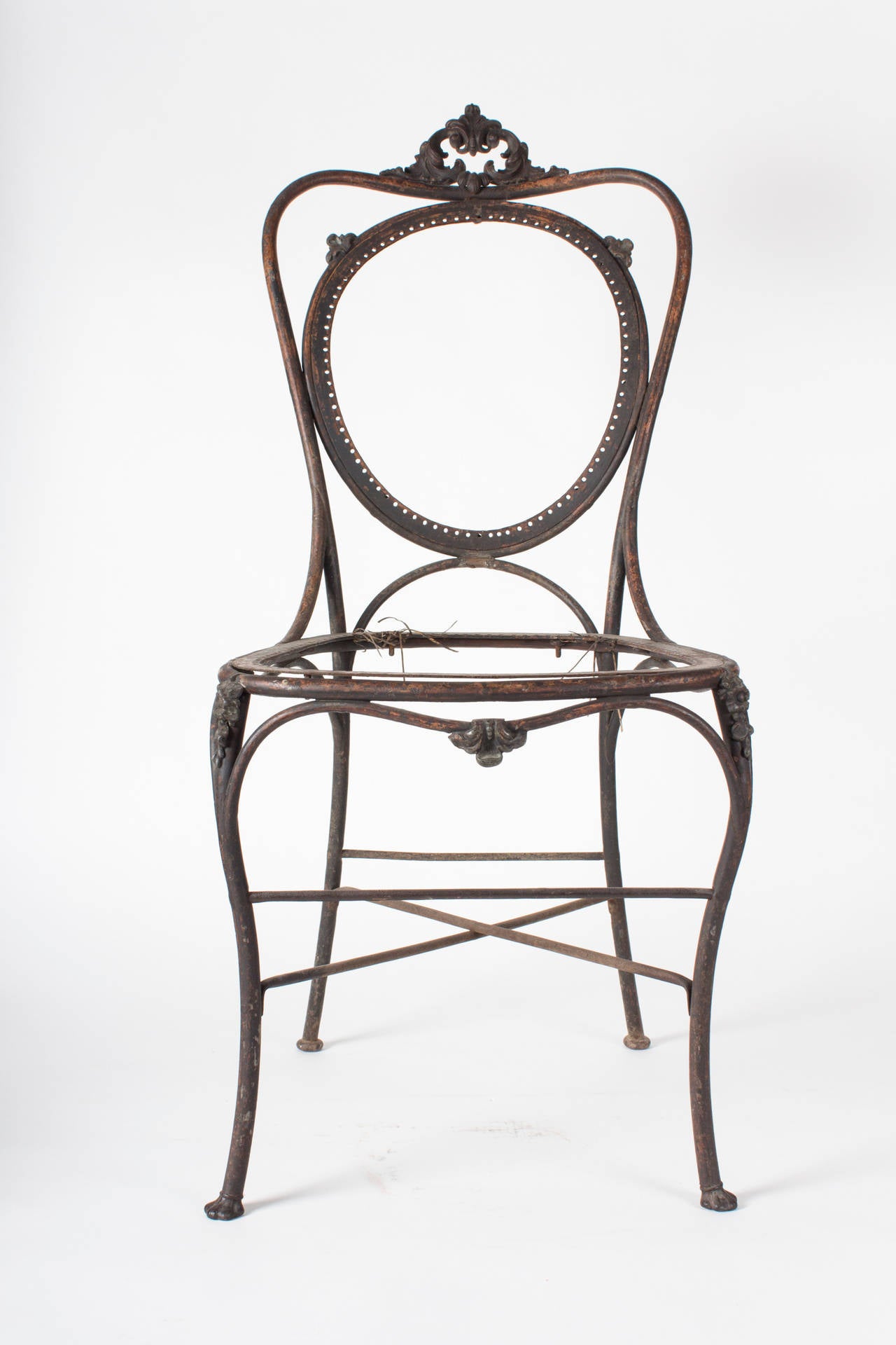 Austrian Iron Chair attributed to August Kitschelt Vienna ca. 1855 For Sale