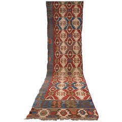 Antique 3rd Quarter 19th C. Konya area Anatolian Kilim Runner