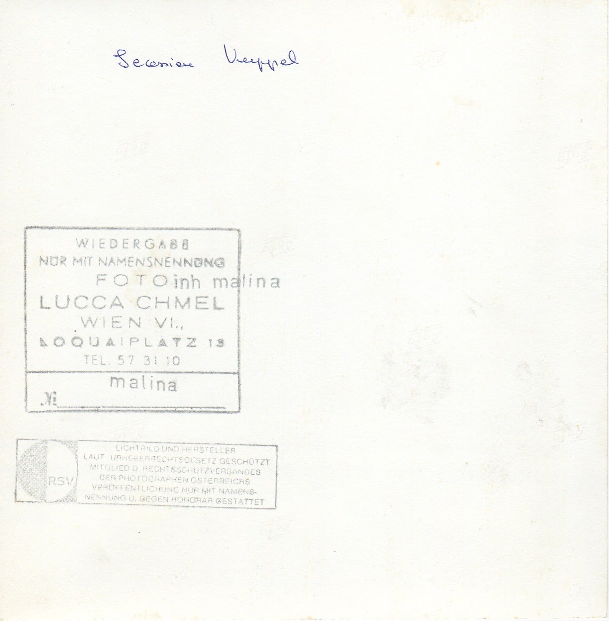 Lucca Chmel (1911-1999): Secession, Vienna, vintage photograph
