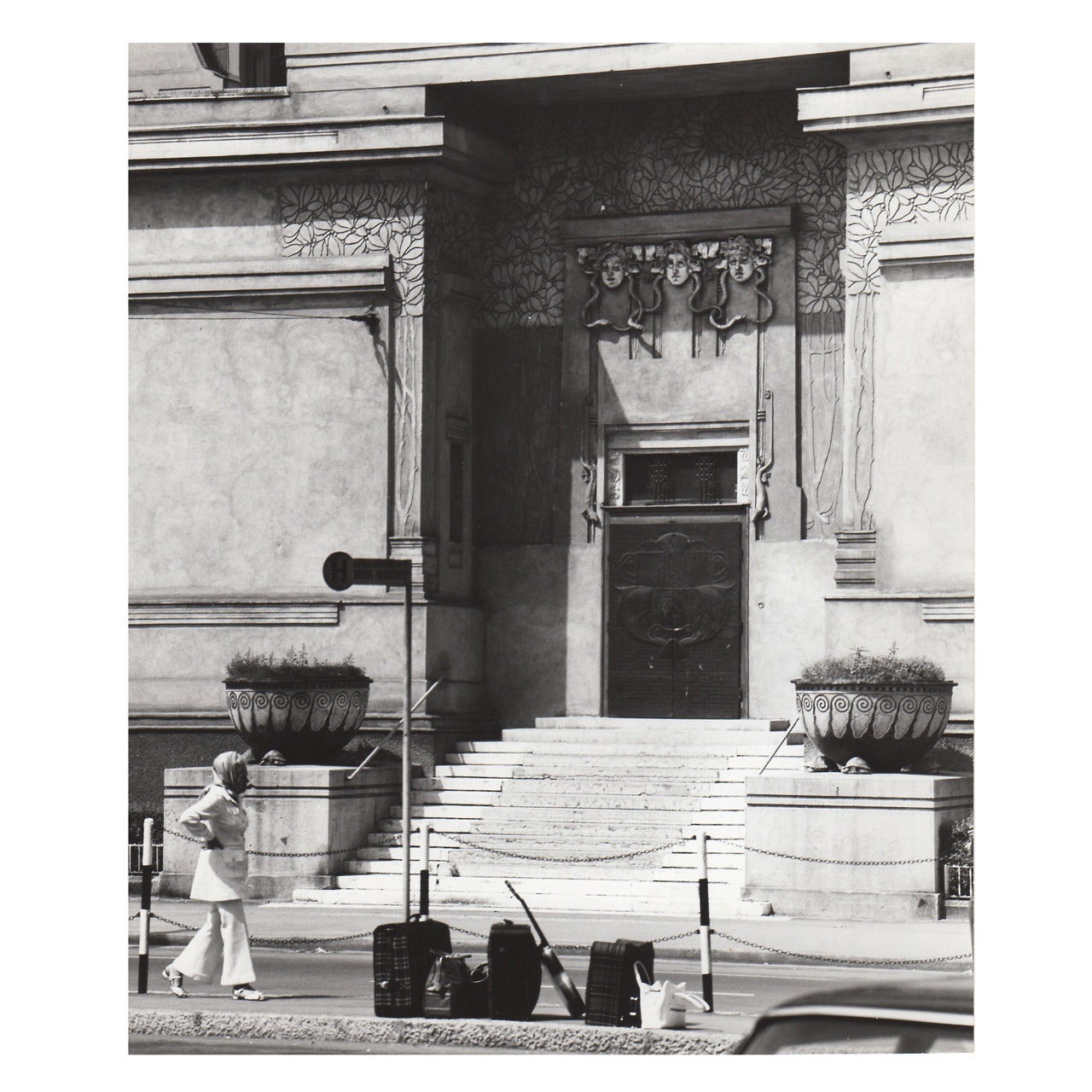 Lucca Chmel Details of the Secession, Vienna: the Entrance, vintage photograph For Sale