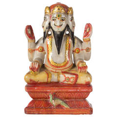 Antique An Early 19th Century Alabaster Brama