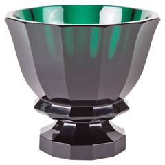 Antique Dark Green Josef Hoffmann Vase for the Wiener Werkstätte