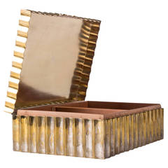 Wiener Werkstätten Dagobert Peche Box with Cover Made of Brass