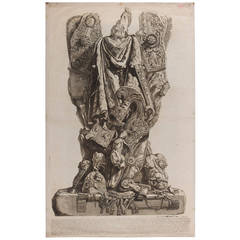 Late 18th Century Piranesi Etching from the Trofeo di Ottaviano Augusto