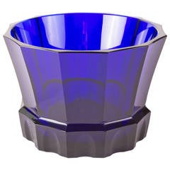 Marked Royal Blue Josef Hoffmann Centerpiece for the Wiener Werkstätte, 1915