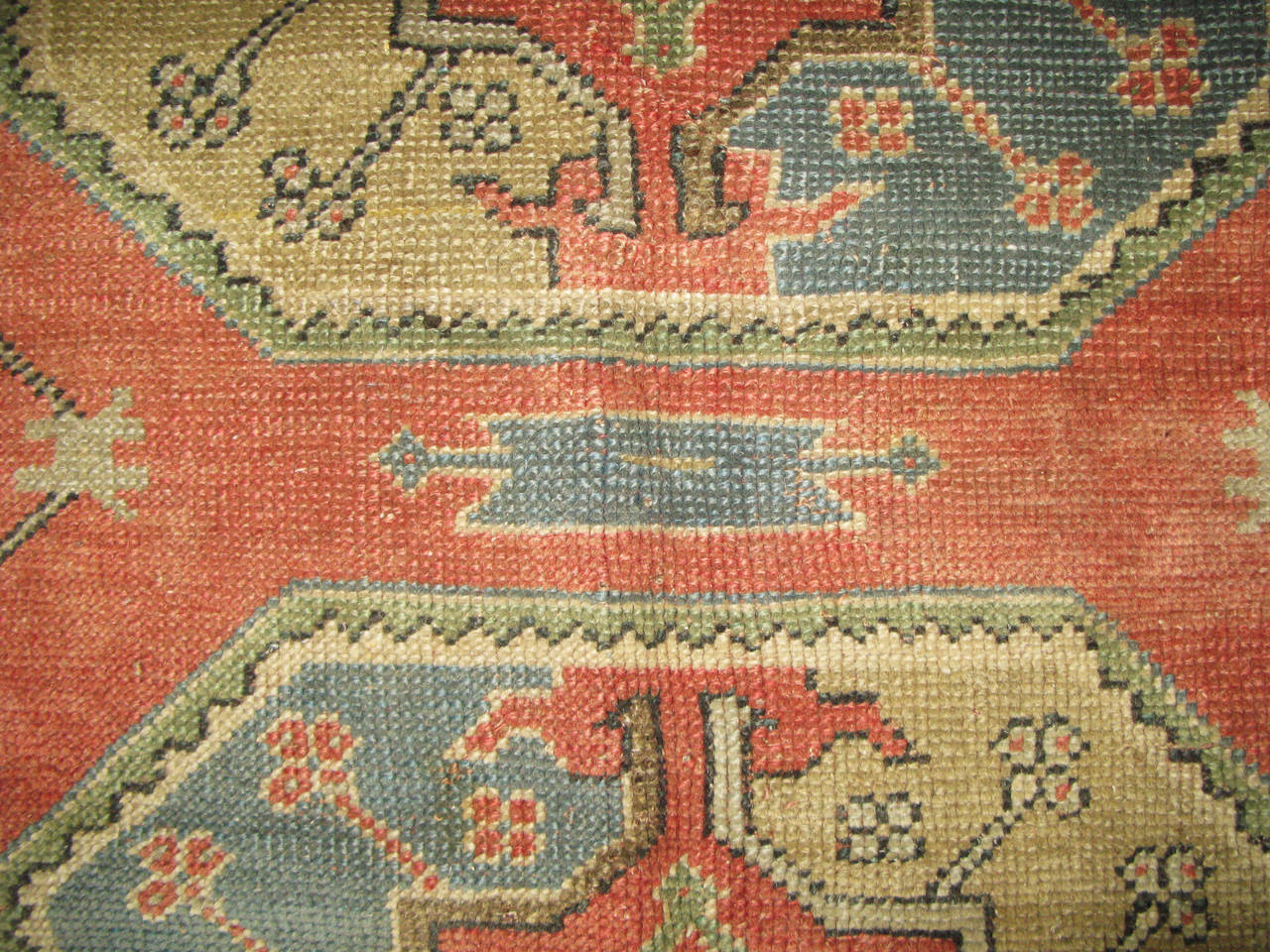Hand-Knotted Antique Oushak Gallery Size, Runner, Turkey