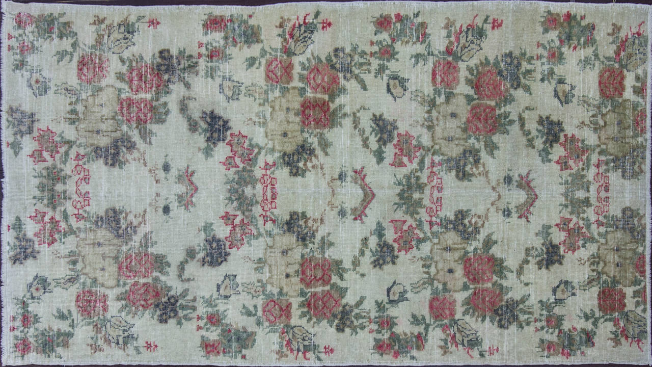 Hand-Knotted Spectacular Antique Oushak Turkish Rug For Sale