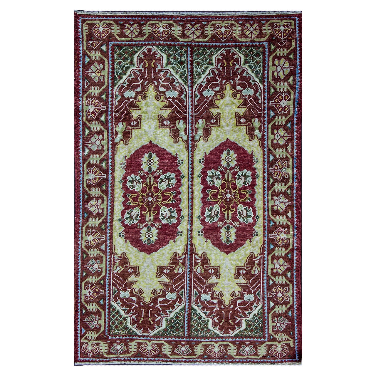 Antique Turkish Ushak Handmade Oriental Rug, 4'5" x 7' Free Shipping