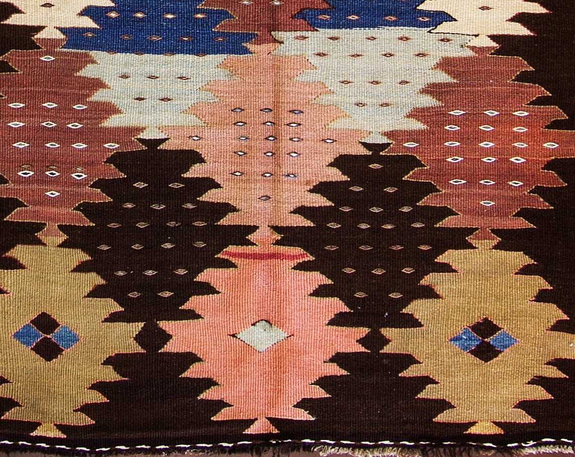 Hand-Woven Southwest Persian Kilim Rug, circa 1920