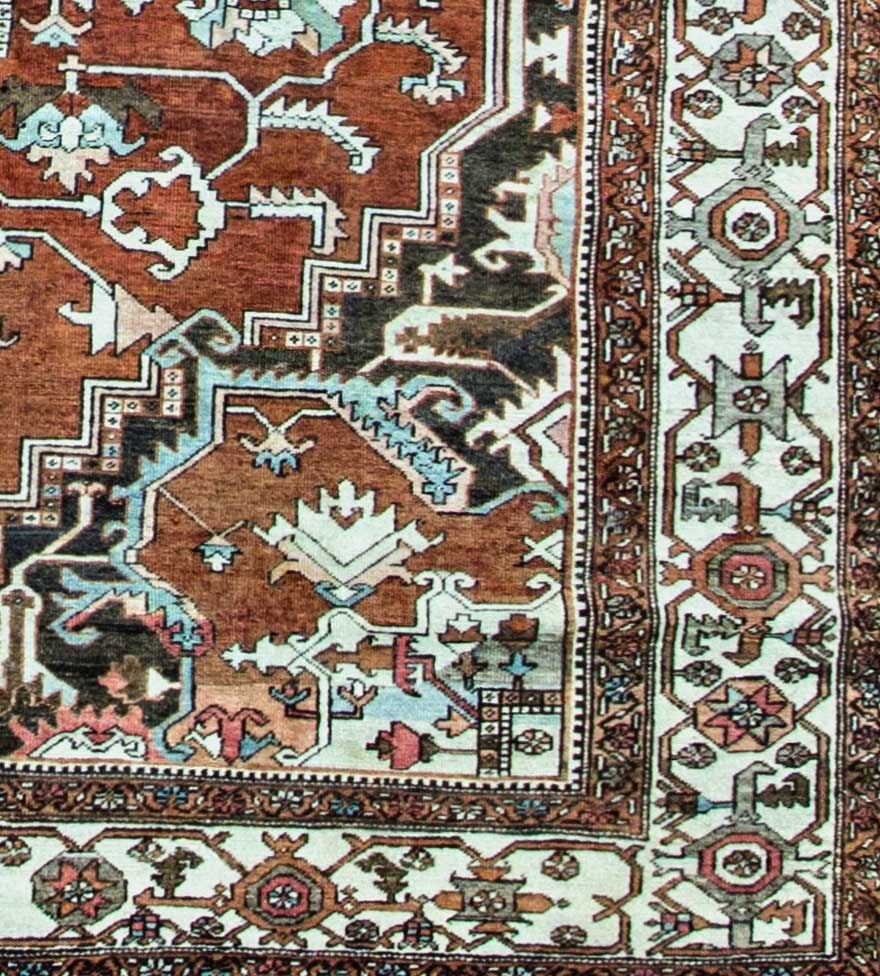 19th Century Antique Serapi Carpet, Persian