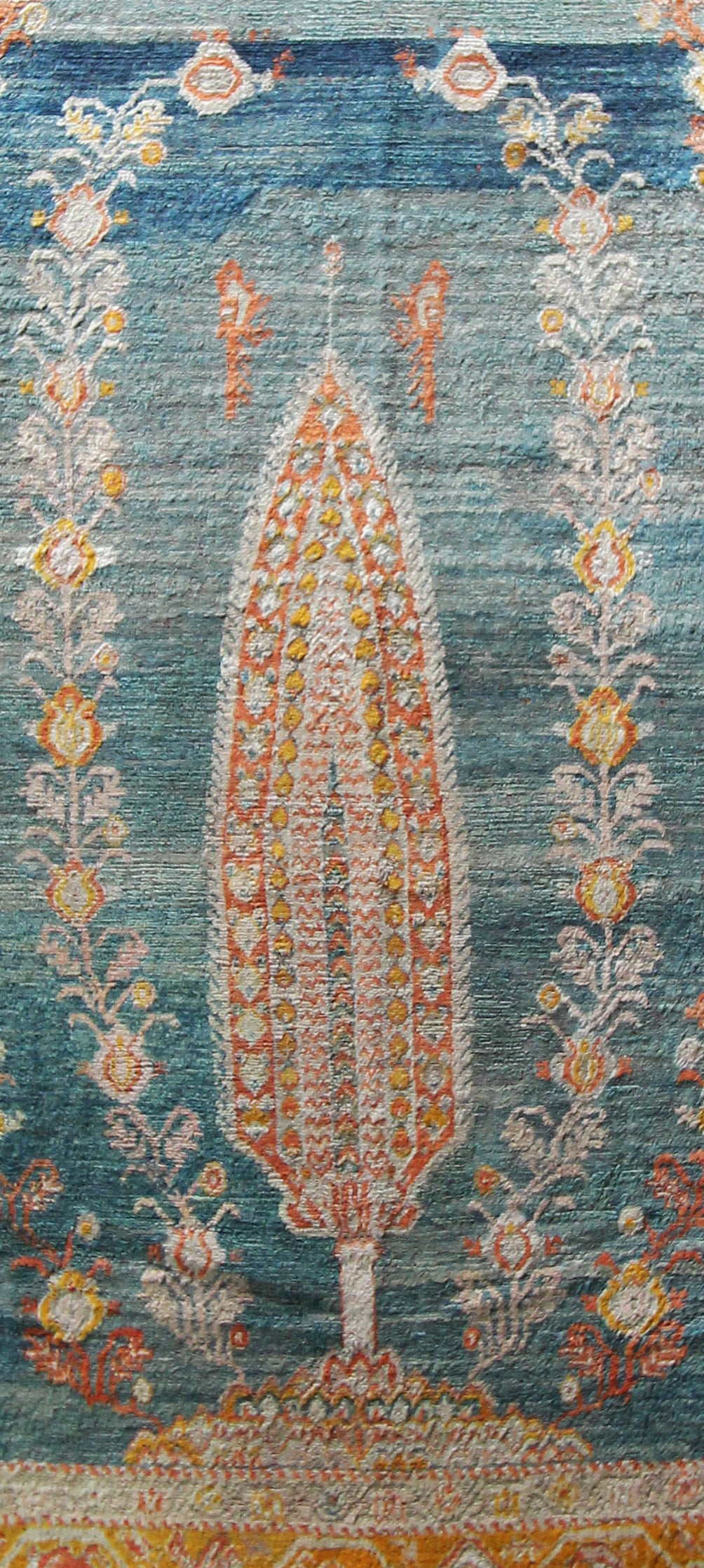 Turkish Antique Angora Oushak Carpet For Sale