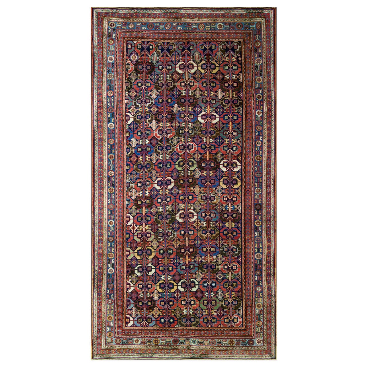 Antique Persian Afshar Carpet, 4'10" x 9'4"