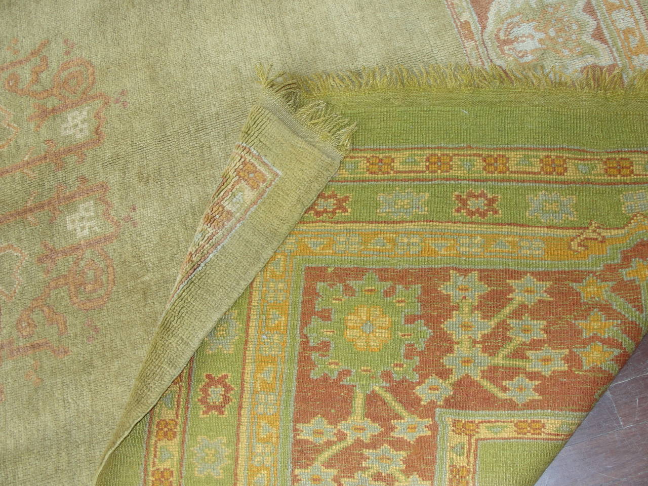 Antique Turkish Oushak Carpet,  8'3