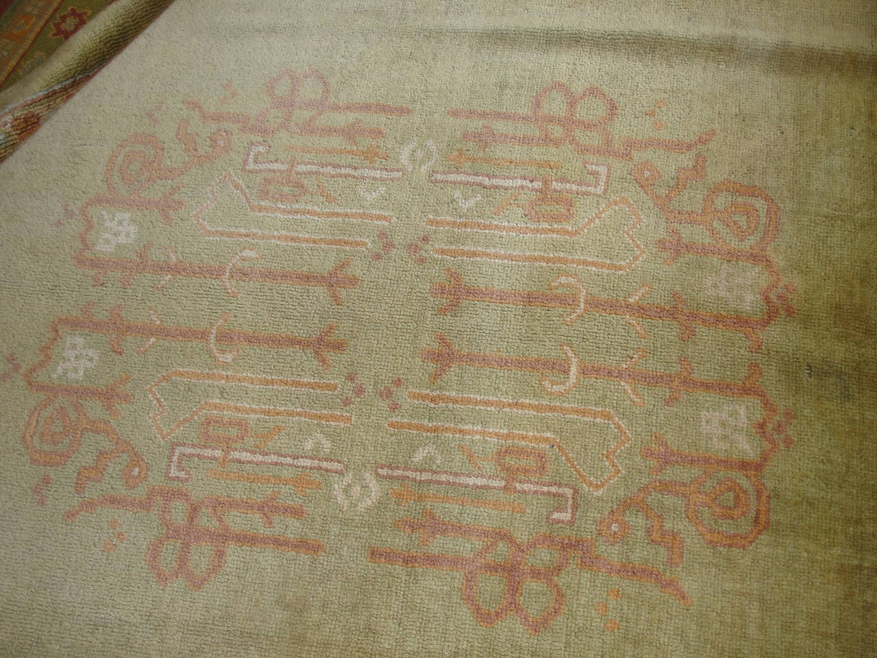 Late 19th Century Antique Turkish Oushak Carpet,  8'3