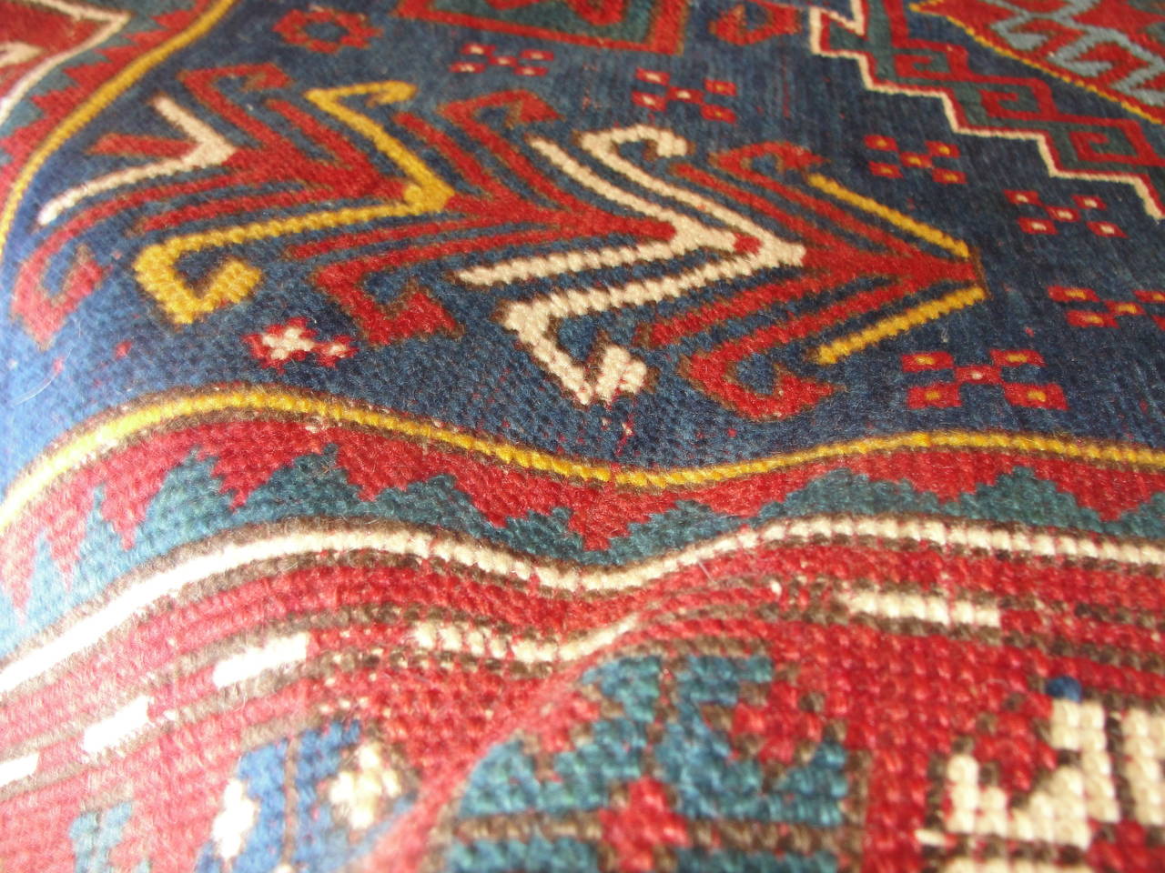 Wool Antique Kazak Caucasian Rug